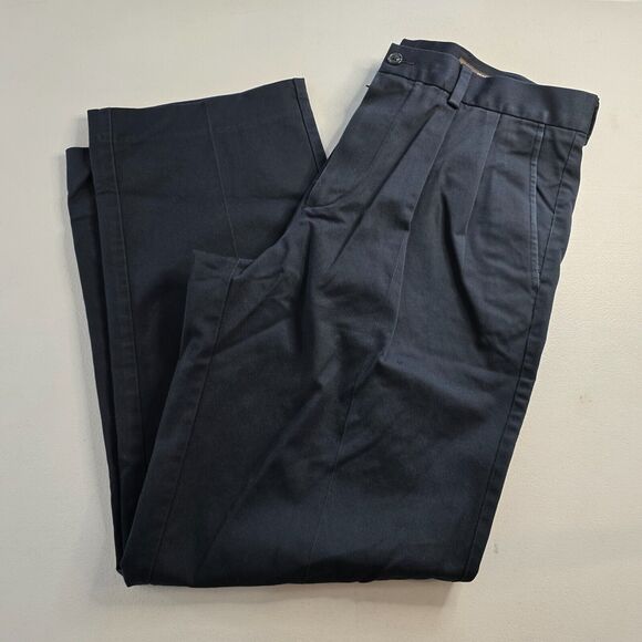 Nordstrom Chino Pants Men's 34 x 34 *** Dk Blue Straight Smartcare Wrinkle Free - Picture 8 of 16